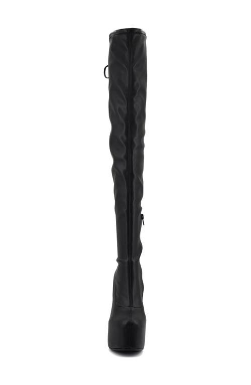 Shop Ziginy Laia Over The Knee Platform Boot In Black