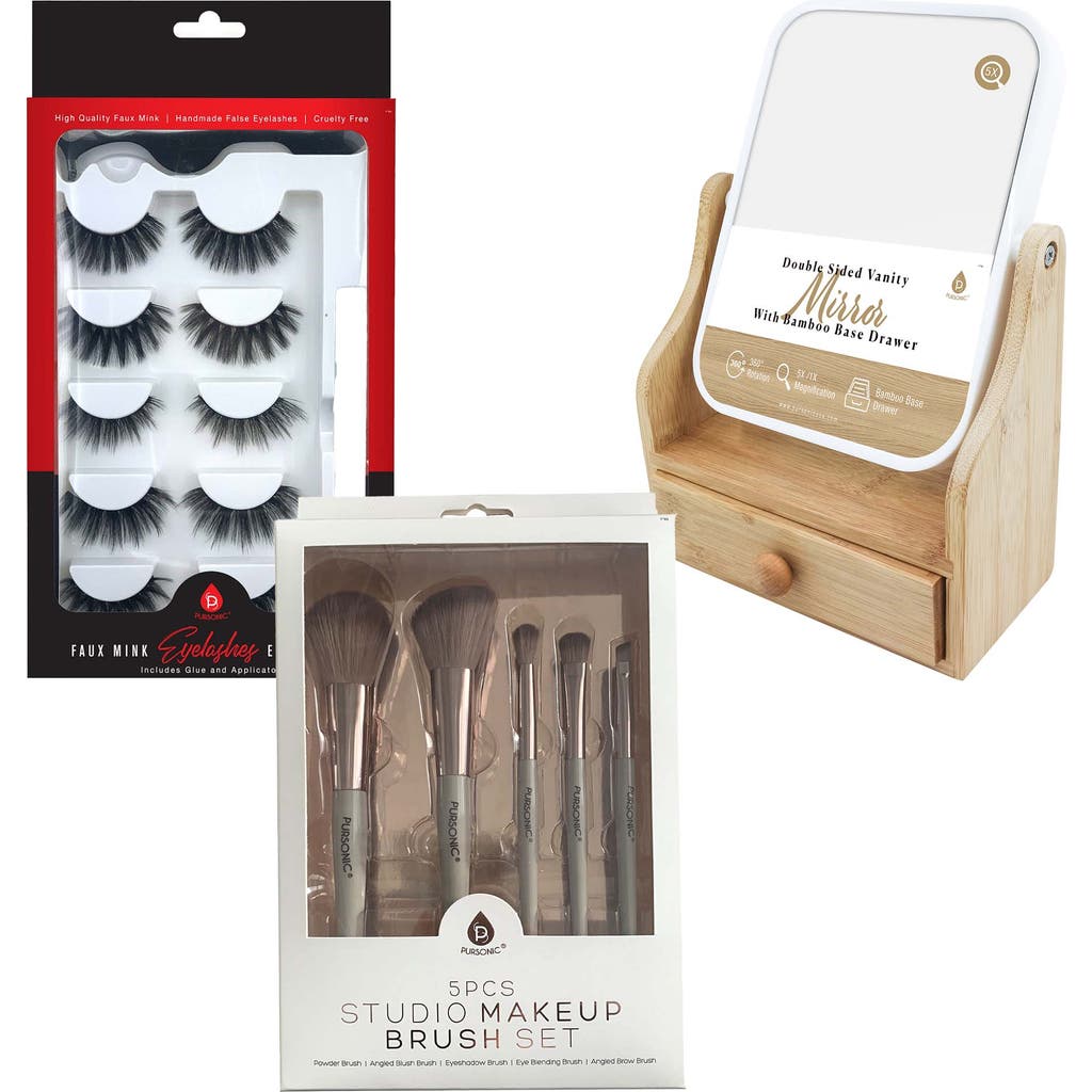 Pursonic Glamour Essentials Bundle 3 Piece Set In Beige