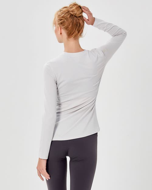 Rebody Active Pima Going Long Sleeve Top In Ice Grey