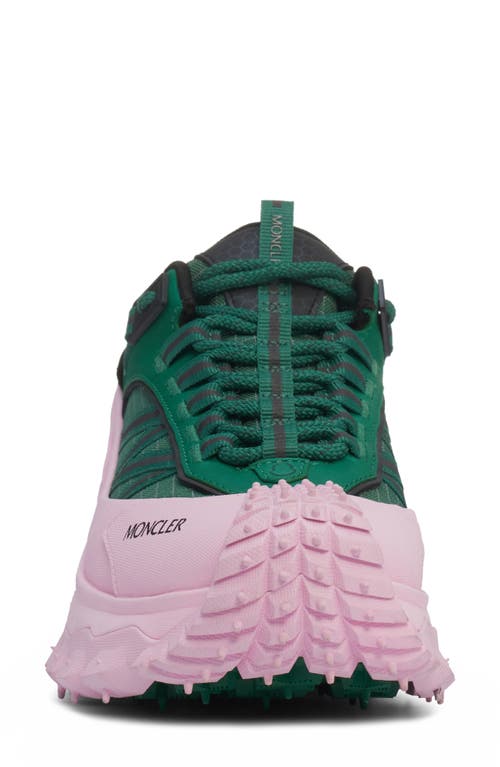 Moncler Men's Trailgrip Gtx Low-top Sneakers In Green/pink