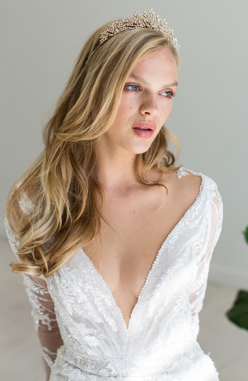 Brides And Hairpins Brides & Hairpins Karissa Crystal Crown In Gold