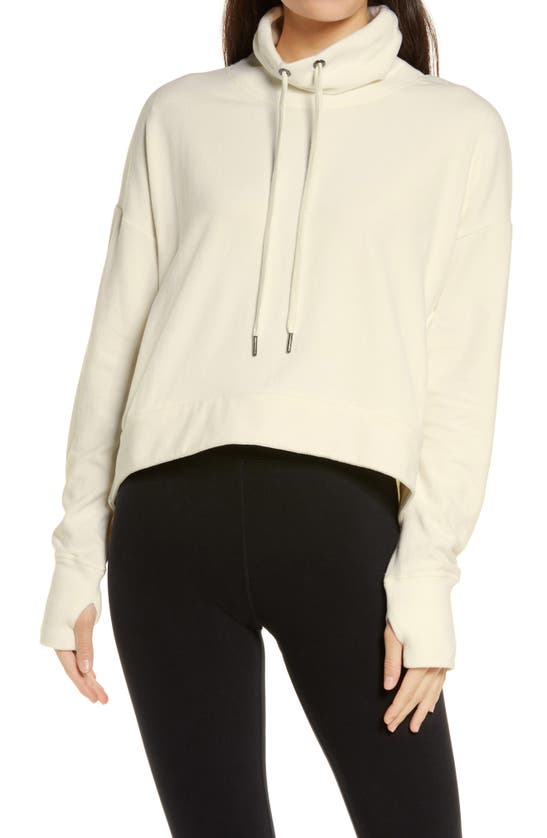 Sweaty Betty Harmonise Luxe Sweatshirt In Flint White