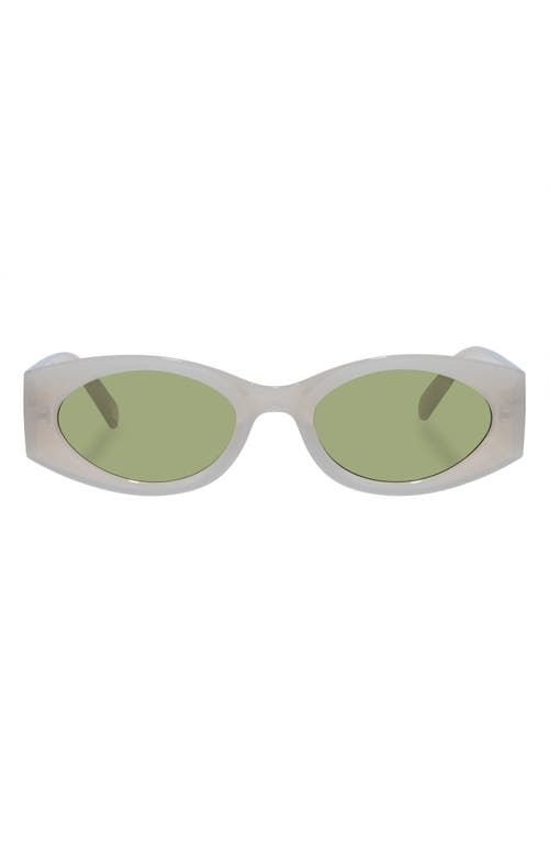 Shop Le Specs Mermaiden 52mm Rectangular Sunglasses In Oatmeal