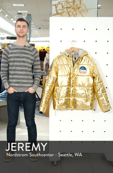 men's champion metallic puffer coat