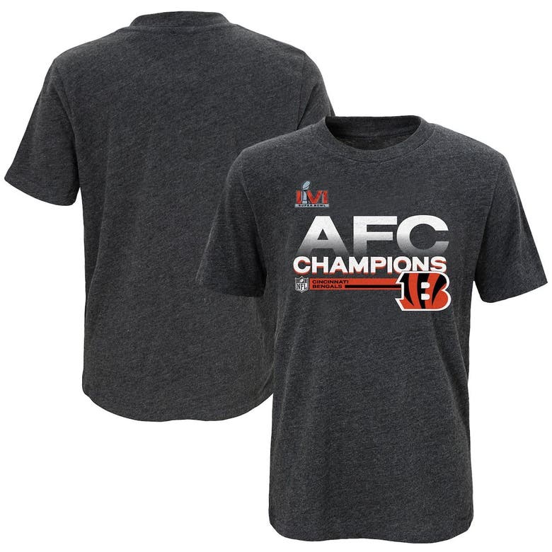 Fanatics Kids' Preschool  Branded Heathered Charcoal Cincinnati Bengals 2021 Afc Champions Locker Room Trop In Heather Charcoal