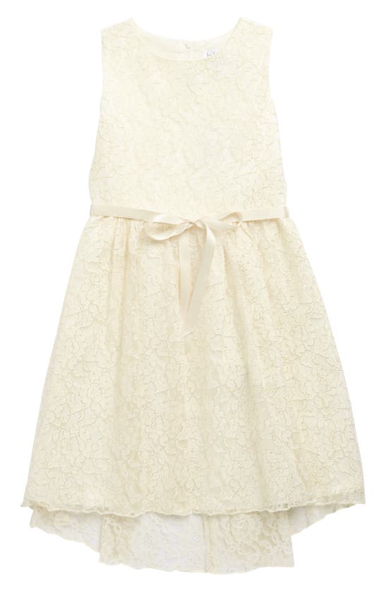 Blush By Us Angels Kids' Lace High-low Dress In Ivory