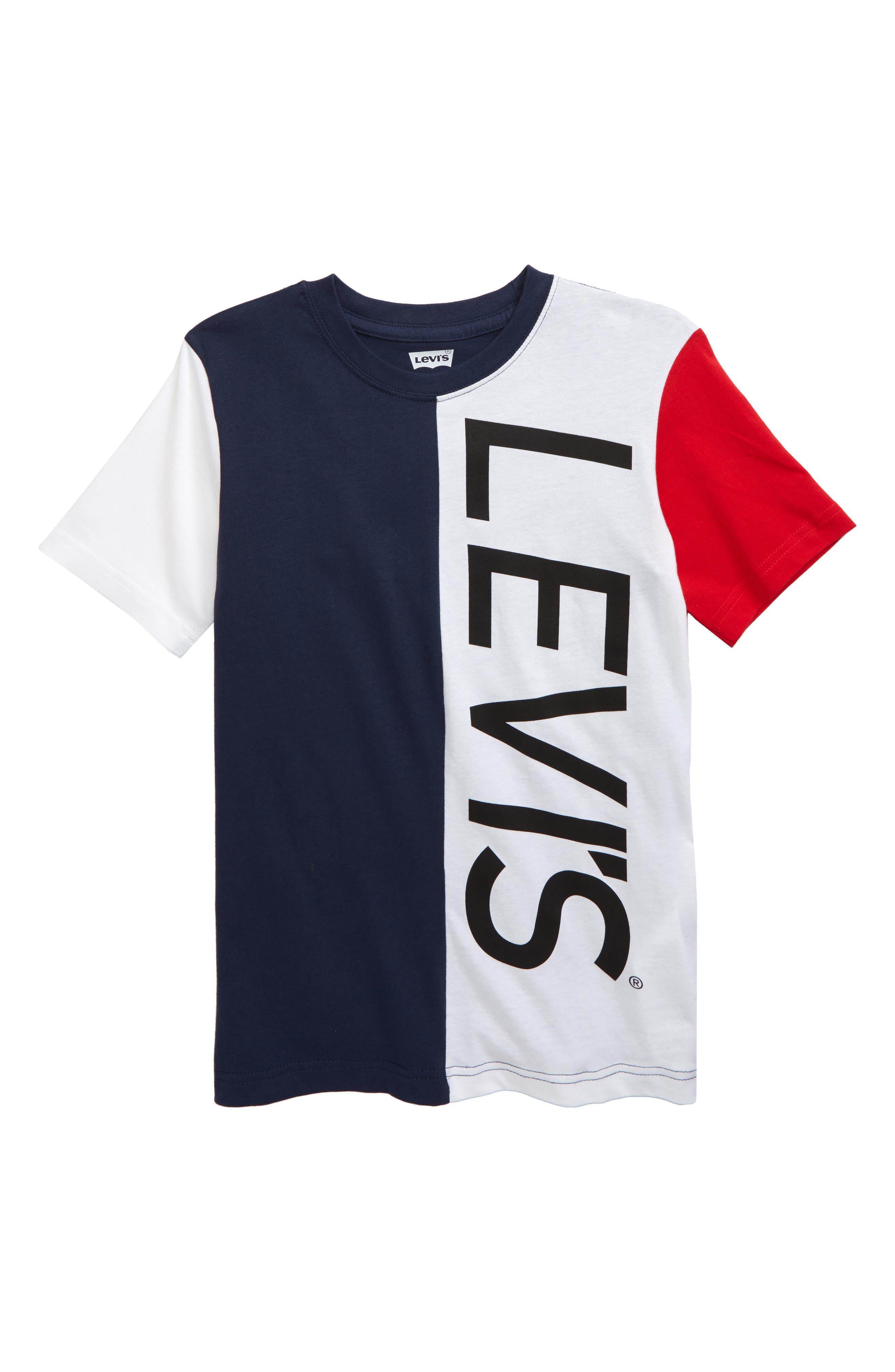 levi's red white and blue t shirt