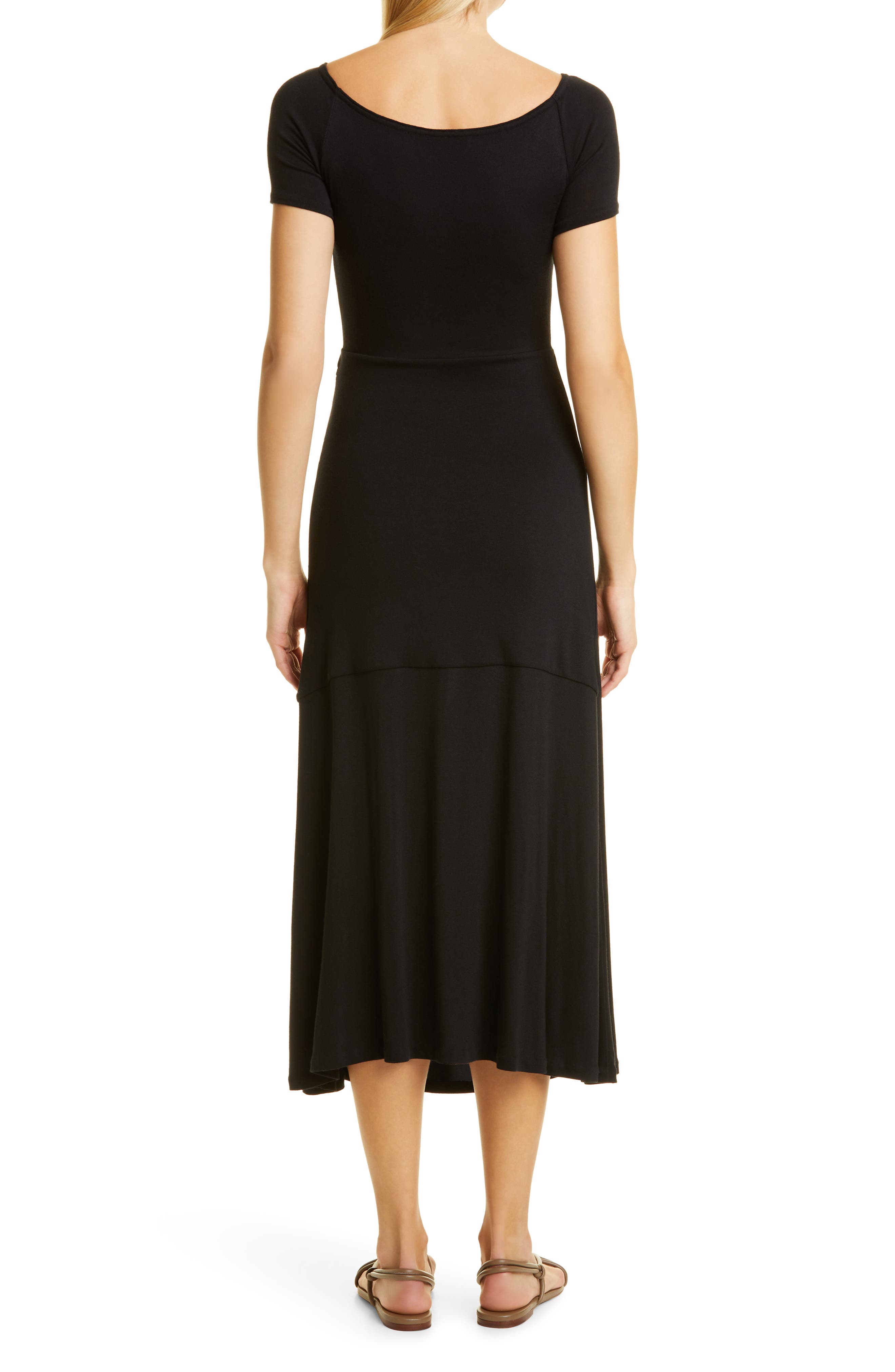 vince wrap midi dress