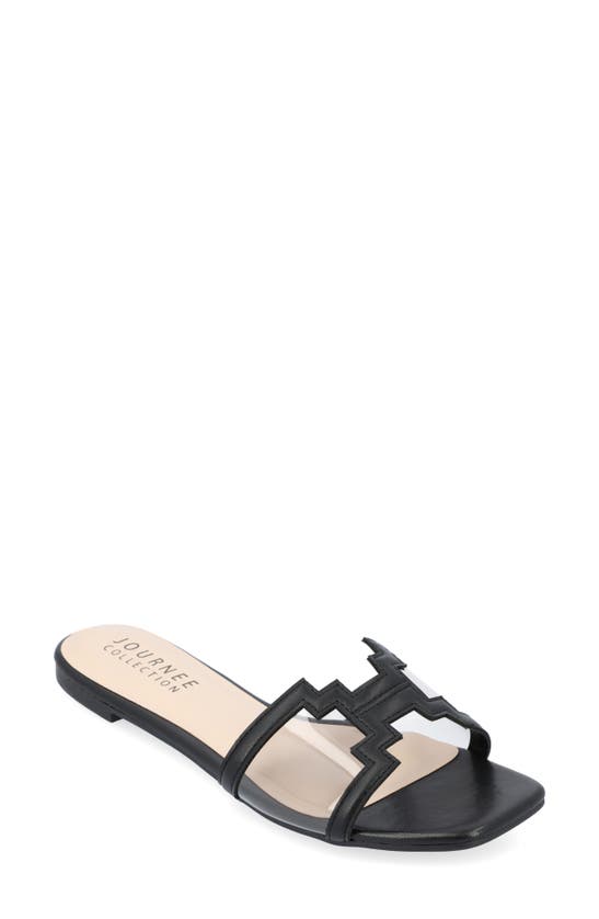 Shop Journee Collection Jamarie Tru Comfort Slide Sandal In Black