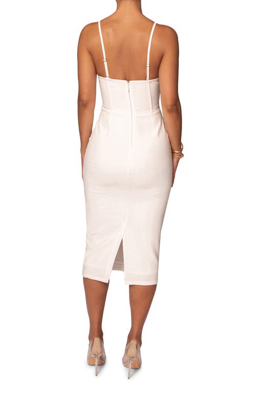 Shop Jluxlabel Private Retreat Midi Sheath Dress In White