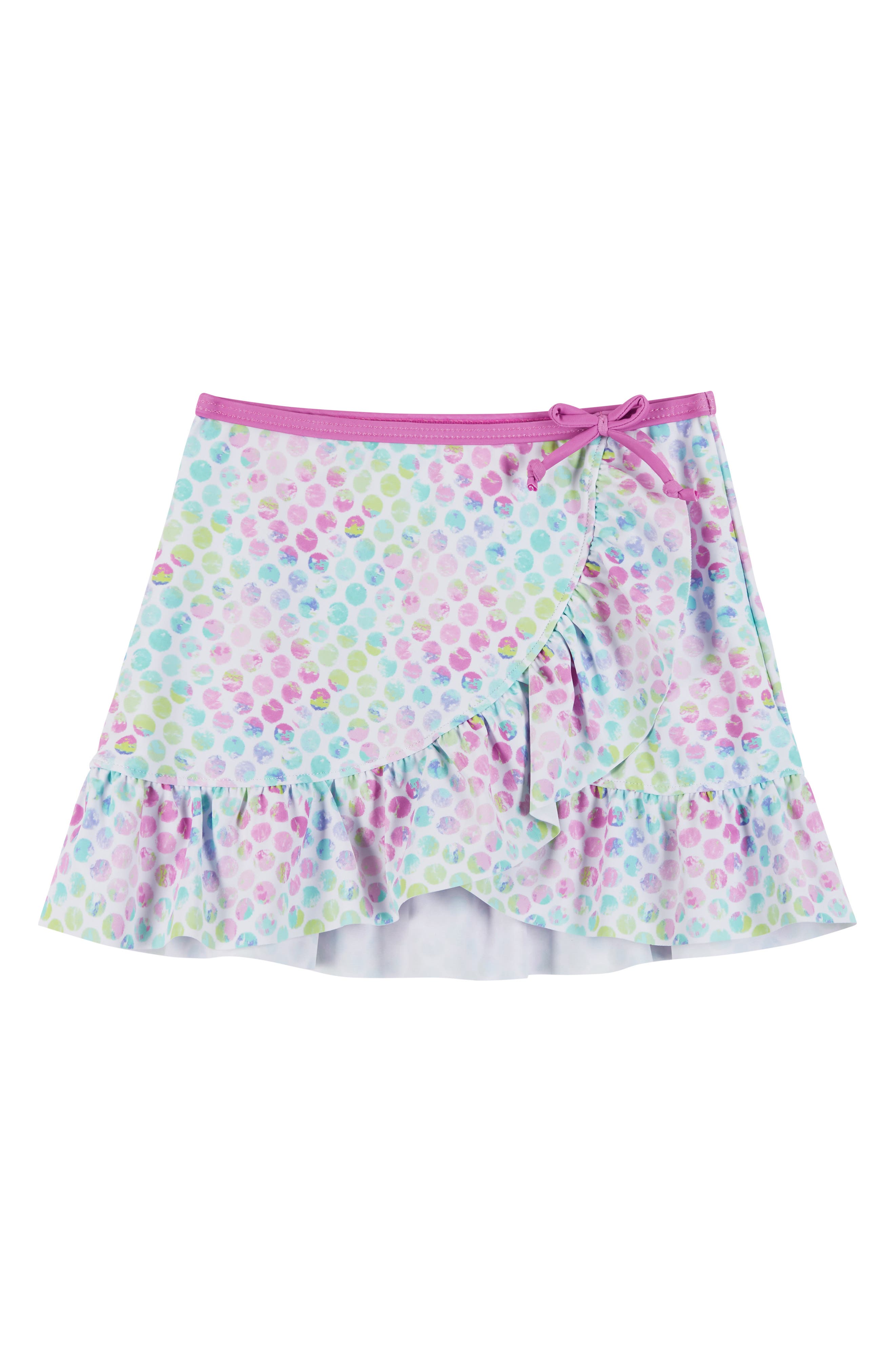 Andy & Evan Kids' Polka Dot TwoPiece Swimsuit & CoverUp Skirt Set
