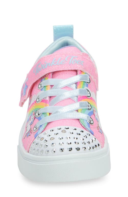 Shop Skechers Kids' Twinkle Sparks Light-up Sneaker In Pink/multi