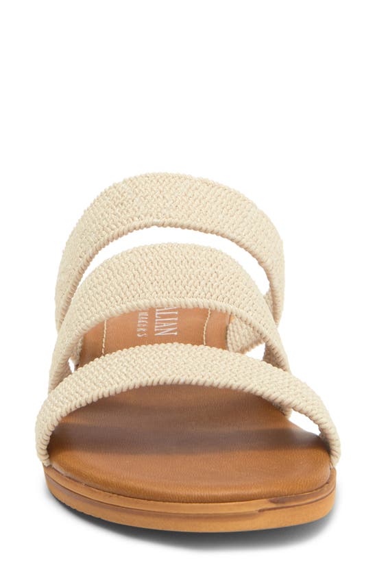 Shop Italian Shoemakers Woven Wedge Slide Sandal In Bone