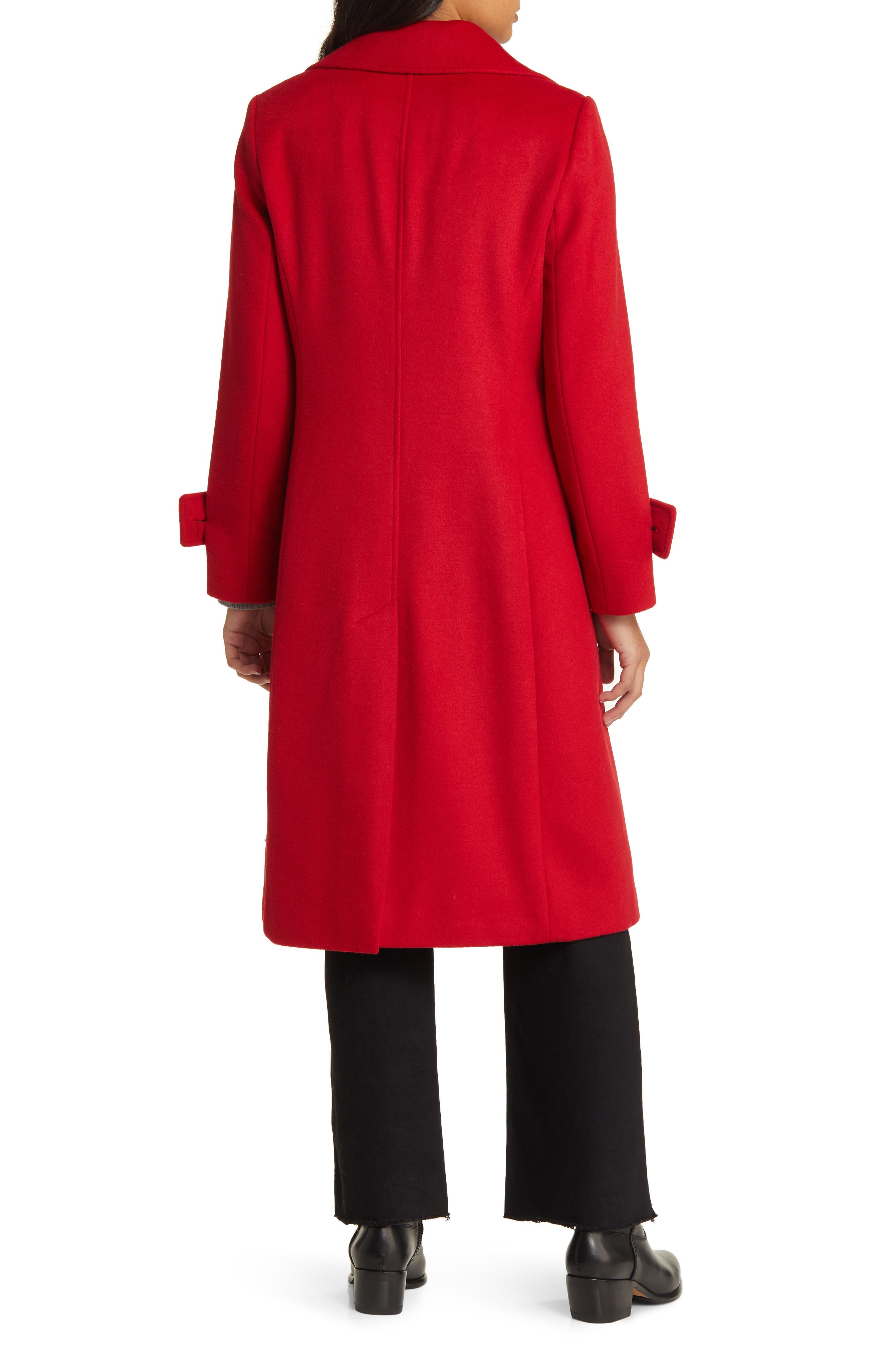 Sam Edelman Notch Collar Longline Wool Blend Coat Nordstrom