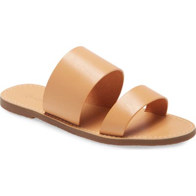Madewell The Boardwalk Double Strap Slide Sandal, Beige