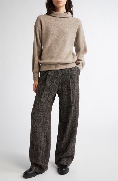 Shop Johnstons Of Elgin Milano Stitch Reversible Cashmere Sweater In Ash