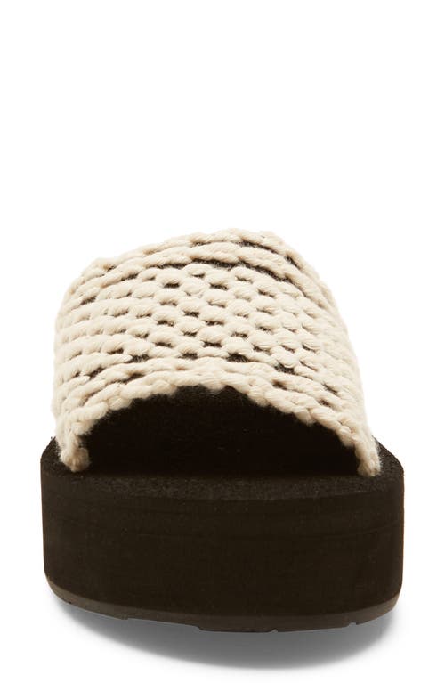 Roxy Dayzie Platform Slide Sandal In Other Black