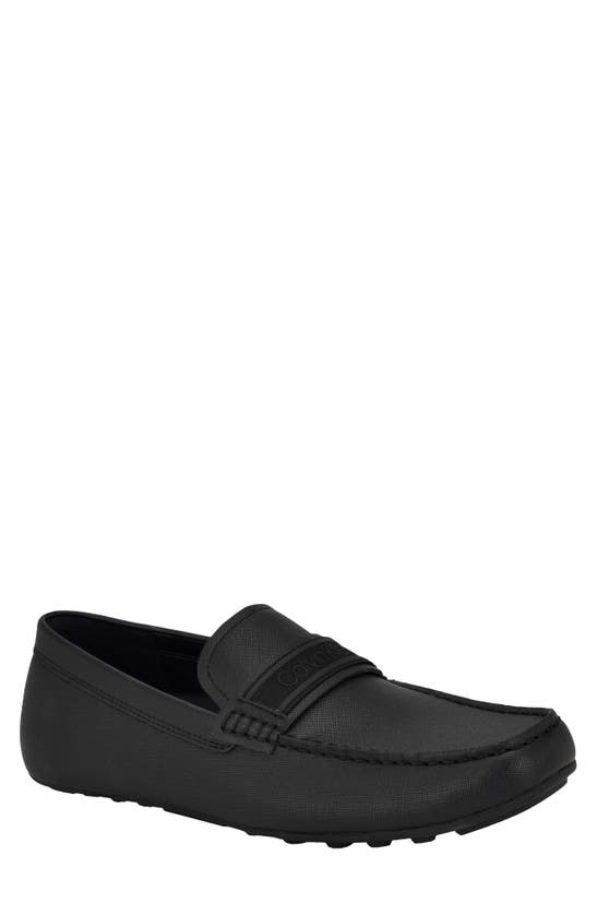 Shop Calvin Klein Oliver 3 Loafer In Black Leather