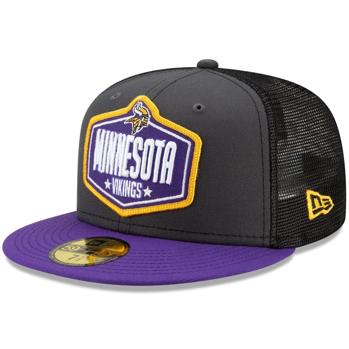 Men's New Era Purple Minnesota Vikings 2021 NFL Sideline Home 59FIFTY Fitted Hat