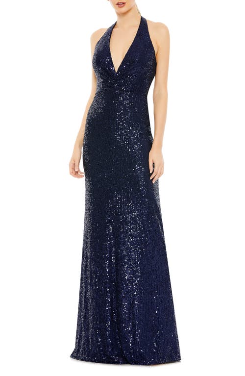 Mac Duggal Sequin Halter Neck Gown at Nordstrom,