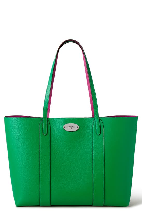 Mulberry Bayswater Leather Tote In Lawn Green