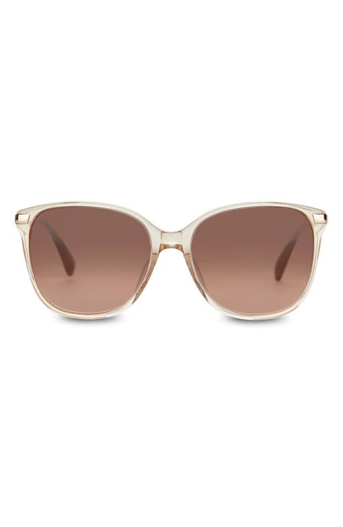 TOMS TOMS SANDELA 55MM GRADIENT SQUARE SUNGLASSES