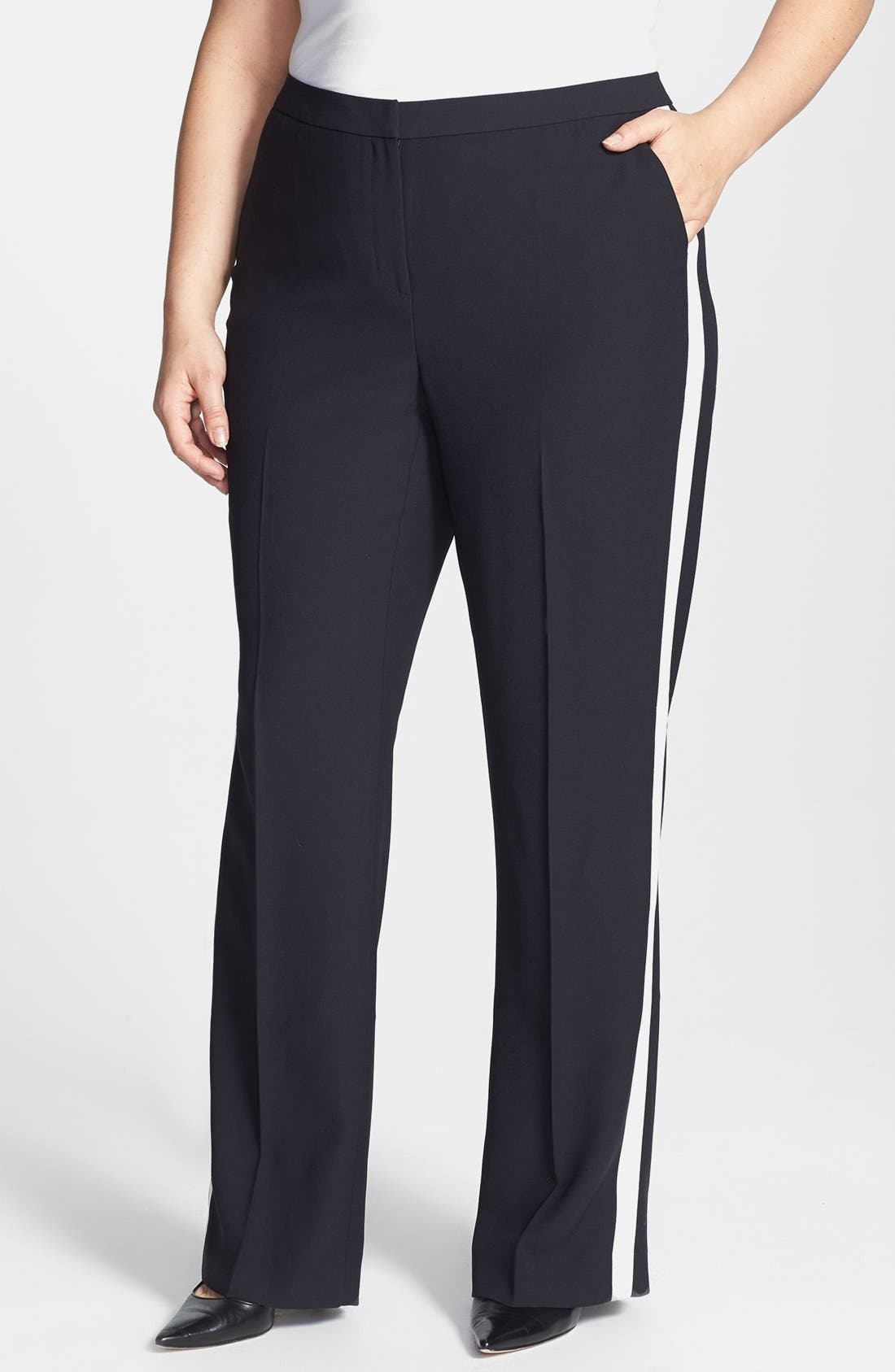 Halogen® 'Taylor' Wide Leg Crepe Pants (Plus Size) Nordstrom