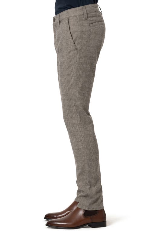 Shop 34 Heritage Verona Straight Leg Chino Pants In Taupe Elite Check