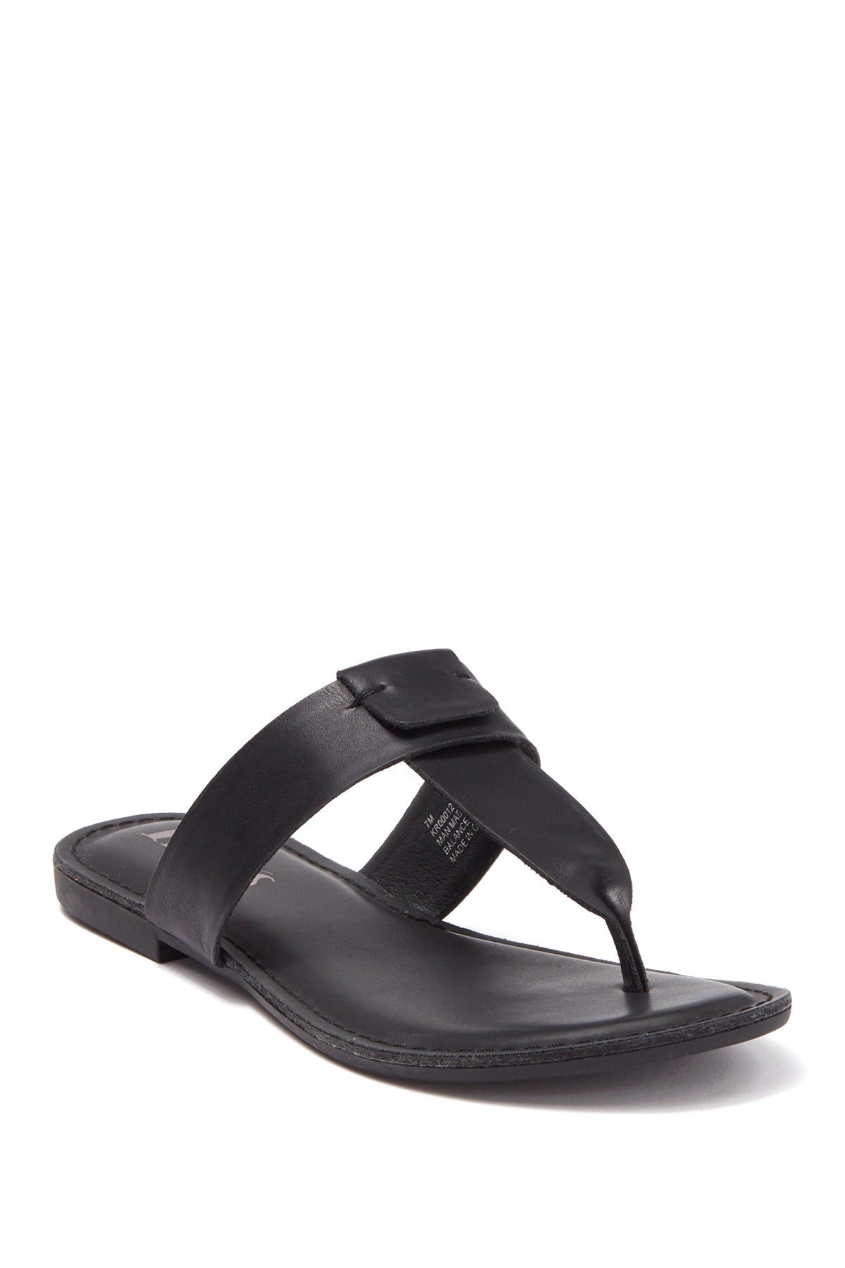 Korks Dawn Thong Flat Sandal In Black | ModeSens