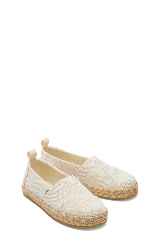 Shop Toms Kids' Alpargata Slip-on In Natural