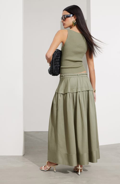 Shop & Other Stories Ribbed Tank Top In Khaki Green Dusty Lichen