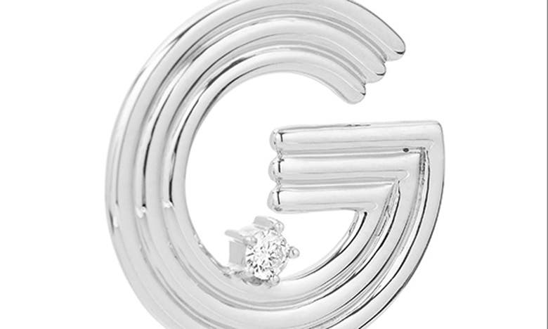 Shop Adina Reyter Groovy Letter Charm Pendant In Silver - G