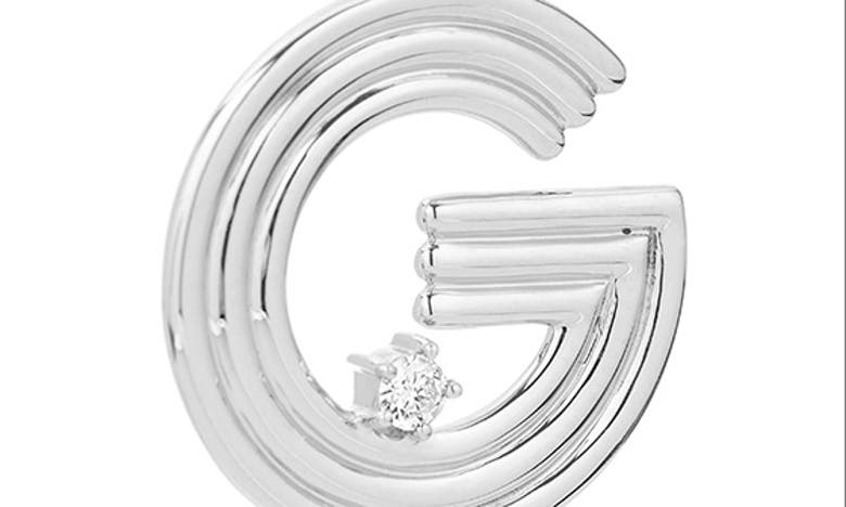 Adina Reyter Groovy Letter Charm Pendant In Silver - G