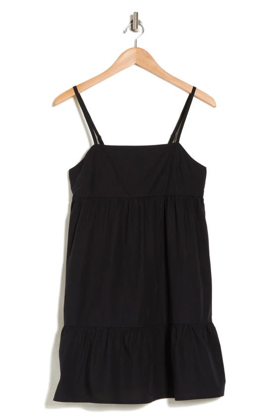 Shop Abound Tiered Cotton Babydoll Dress In Black Night