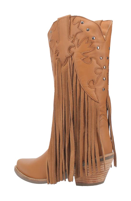 Shop Dingo Hoedown Fringe Western Boot In Camel