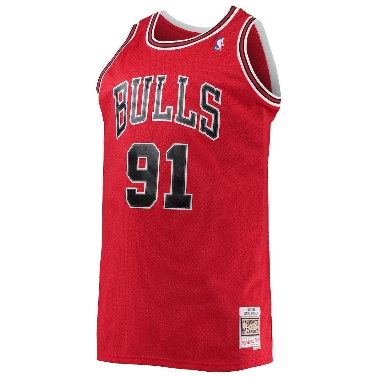 dennis rodman bulls jersey red