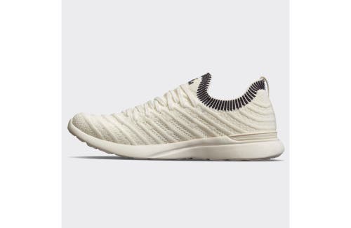 Shop Apl Athletic Propulsion Labs Techloom Wave Sneakers In Ivory/iron/ribbed