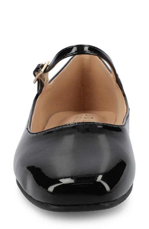 Shop Journee Collection Carrie Mary Jane Flat In Patent/black