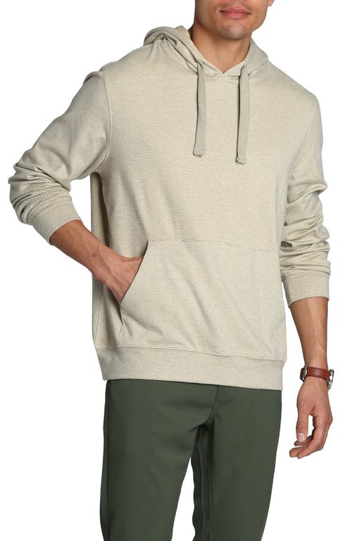 JACHS Heathered Stretch Pullover Hoodie in Oatmeal