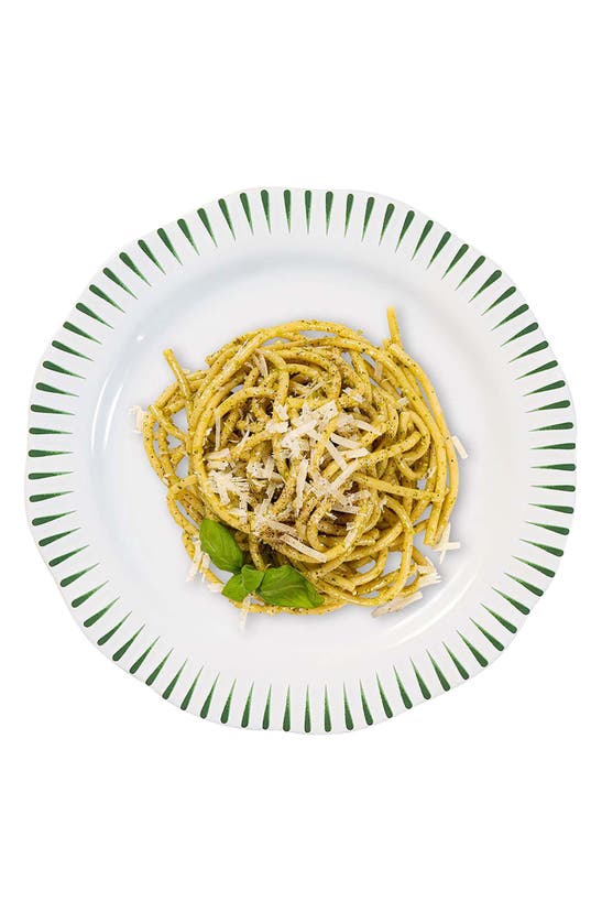 Shop Juliska Sitio Stripe Dinner Plate In Basil