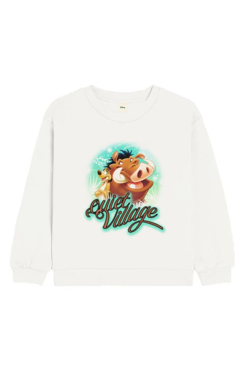 x Disney Kids' 'The Lion King' Quiet Village Airbrush Cotton Graphic Sweatshirt (Nordstrom Exclusive)