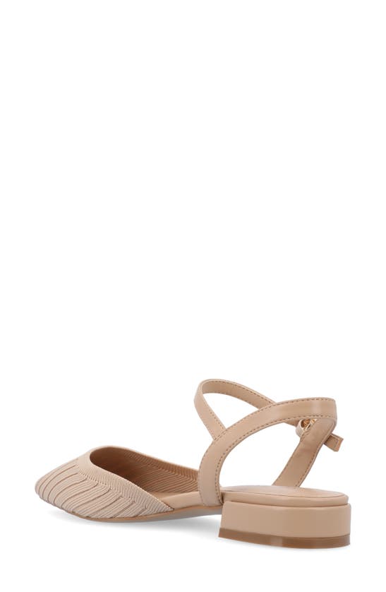 Shop Journee Collection Ansley Ankle Strap Flat In Tan