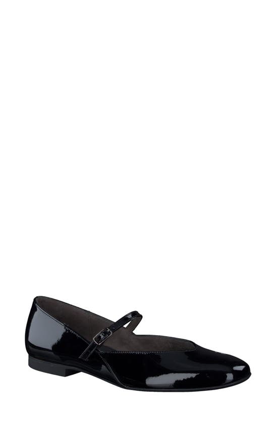 Shop Paul Green Vanna Pointed Toe Mary Jane Flat In Black Soft Patent
