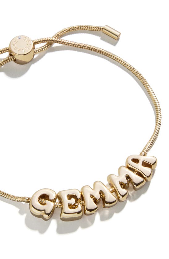 Shop Baublebar Bubble Custom Slider Bracelet In Gold