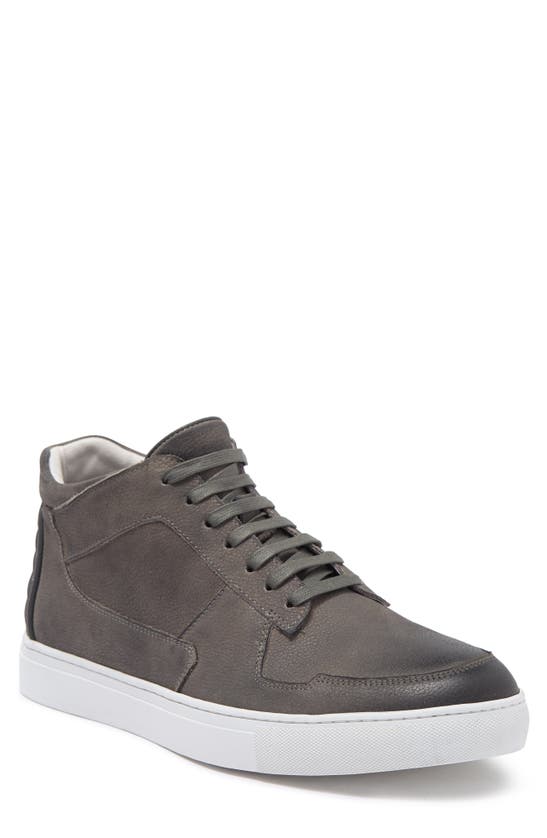 Zanzara Bobby Leather High Top Sneaker In Grey