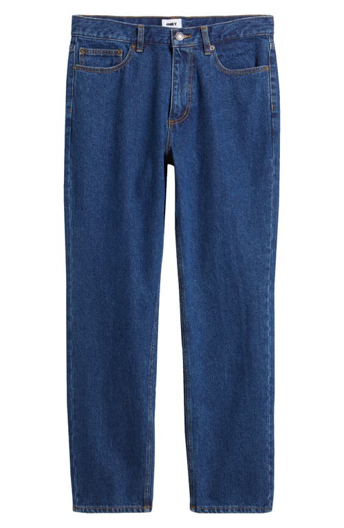 Shop Obey Bender Relaxed Jeans In Stonewash Indigo