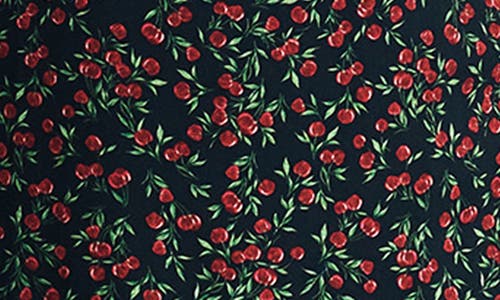NOBODY'S CHILD NOBODY'S CHILD ABBY CHERRY PRINT LONG SLEEVE MIDI DRESS 