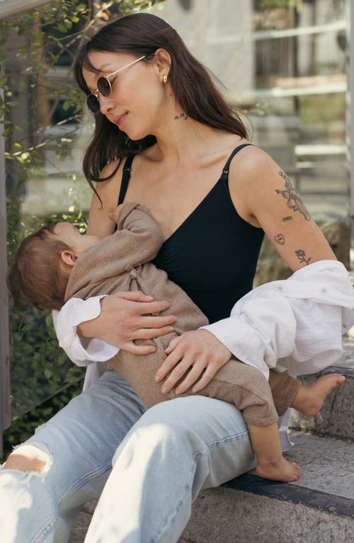 Shop Kindred Bravely Sublime Maternity/nursing Bodysuit In Black