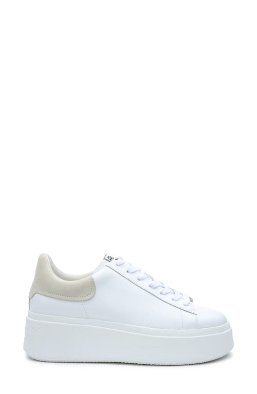 Shop Ash Moby Platform Sneaker In White/eggnog