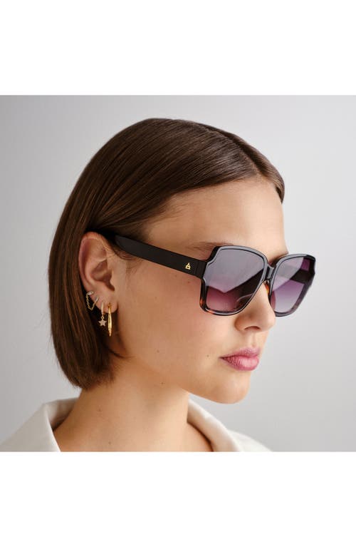 Aire Fortuna 63mm Square Sunglasses In Tortoise Splice
